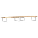 ZNTS Basin Shelf Wall Mounted Steel and Solid Wood Acacia 3302680