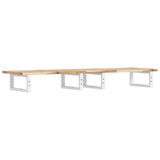 Basin Shelf Wall Mounted Steel and Solid Wood Acacia 3302680