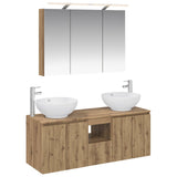 Bathroom Cabinet Set 4 pcs Artisan Oak Engineered Wood 3406502