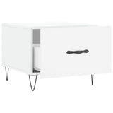 Coffee Tables 2pcs High Gloss White 50x50x40 cm Engineered Wood 829385