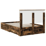 Bed Frame with Drawer Smoked Oak 120 x 200 cm Engineered Wood 3409680