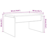 Coffee Table Artisan Oak 68x50x38 cm Engineered Wood 856629