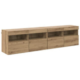 TV Wall Cabinets with LED 2 pcs Artisan Oak 80 x 30 x 40 cm 882980