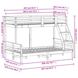 Bunk Bed without Mattress 80x200/120x200 cm Wax Brown Solid Wood 3207180