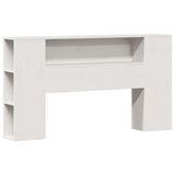 Bookcase Bed without Mattress White 150x200cm King Size Solid Wood Pine 3322440