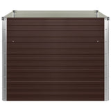 45712 Raised Garden Bed Brown 100x100x77 cm Galvanised Steel