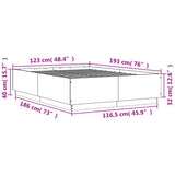 Bed Frame without Mattress Smoked Oak 120x190 cm Small Double 3209748