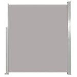 Patio Retractable Side Awning 140x500 cm Grey 48398