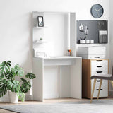 Desk with Shelf White 78.5 x 37 x 154.5 cm Engineered Wood 869338
