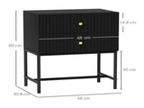 Elegant Two-Drawer Bedside Table - Black T3398P344451