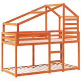 Bunk Bed without Mattress Wax Brown 90x190 cm Single Solid Wood Pine 3281966