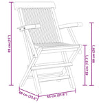 5 Piece Garden Dining Set Solid Teak Wood 3059582