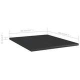 805199 Bookshelf Boards 8 pcs High Gloss Black 40x50x1,5 cm Engineered Wood