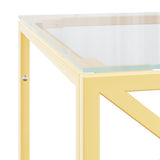 Coffee Table 110x45x45 cm Stainless Steel and Glass 349962