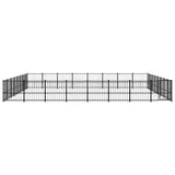 Outdoor Dog Kennel Steel 60.22 m 3124656
