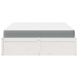 Bed with Mattress White 160x200 cm Solid Wood Pine 3281929