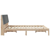 Bed Frame with Headboard Brown 150 x 200 cm Solid Pine Wood 3394414