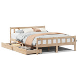 Bed Frame without Mattress 120x190 cm Small Double Solid Wood Pine 3301567