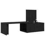 Coffee Table Black Oak 150 x 50 x 35 cm Engineered Wood 862478