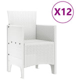Garden Dining Set 13 pcs White Poly rattan 3378622