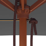 44535 Outdoor Parasol with Wooden Pole 150x200 cm Anthracite