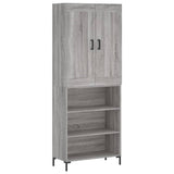 Highboard Grey Sonoma 69.5x34x180 cm Engineered Wood 3200071