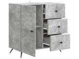 Sideboard Concrete Grey 66 x 34.5 x 90 cm Engineered Wood 895548