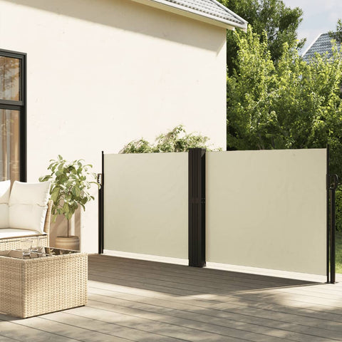 Retractable Side Awning Cream 120x1200 cm 4004790
