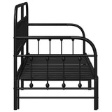 Daybed Frame Black 75 x 190 cm Powder-Coated Steel 42002635