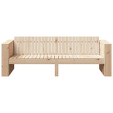 Garden Sofa Natural 185.5 x 60 x 62 cm Solid Pine Wood 873871