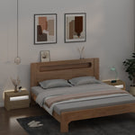 Bedside Cabinets 2 pcs with LEDs Sonoma Oak 60x35x40 cm 3080737