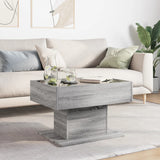 Coffee Table with LED Grey Sonoma 70x50x45 cm Engineered Wood 847537
