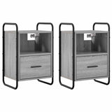 Hanging Bedside Cabinet 2 pcs Grey Sonoma 40 x 30 x 60 cm 8013573
