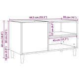 Record Cabinet Old Wood 84.5x38x48 cm Engineered Wood 857163