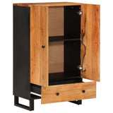 Highboard with Drawer 60x33x100 cm Solid Wood Acacia&Iron 352934