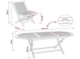 Garden Furniture Set 7 pcs Natural Solid Teak Wood 3418862