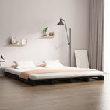 Pallet Bed without Mattress Black Small Double Solid Wood 821431