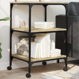 Printer Stand 3-Tier Sonoma Oak 50x41x75 cm Engineered Wood 842287