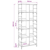 Bookshelf Black oak 78.5 x 33 x 188.5 cm metal PB 8010897