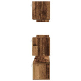 TV Cabinet Set Wall-mounted 7 pcs Old Wood Engineered Wood 3393396