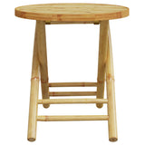 Bistro Set Natural Bamboo Bamboo Compact Foldable Bistro Set 3278532