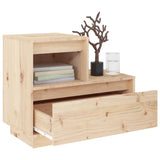 ZNTS Bedside Cabinet 60x34x51 cm Solid Wood Pine 814374