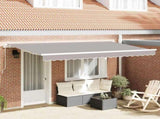 Retractable Awning Light Grey 400 x 200 cm Fabric 3329873