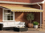 Retractable Awning Yellow, Grey and White 2.5 x 2 m 3418877