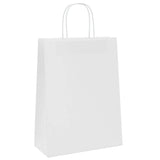 Paper Bags 250 pcs with Handles White 26x12x35 cm 4101618