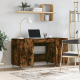 Desk Smoked Oak 140x50x75 cm Engineered Wood 829529