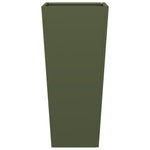 ZNTS Garden Planter Olive Green 35x35x75 cm Steel 851086