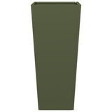 ZNTS Garden Planter Olive Green 35x35x75 cm Steel 851086