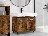 Bathroom Vanity Unit Smoked Oak 60 x 35 x 60 cm Engineered Wood 889410