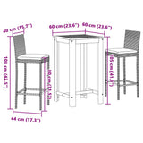 Garden Bar Set Black, Cream White 3295294